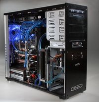 В этой модели Meijin Liquid Edition также используется процессор Intel Core 2 Extreme, разогнанный с 3,2 до 4,2 ГГц. Ее основные отличия от старшей модели семейства: один блок питания мощностью 1500 Вт, память DDR3-1600, видеоадаптеры на основе GeForce GTX 260 и звуковая карта Sound Blaster X-Fi Xtreme Gamer 