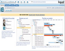 Сервис LiquidPlanner поддерживает ряд функций социальных сетей, в том числе возможность совместно работать над документами в стиле, подобном тому, который принят в wiki