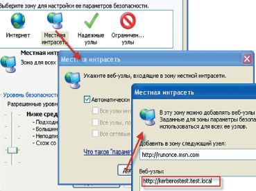 Экран 8. Настройка зон в браузере 