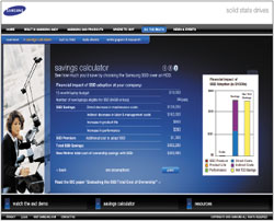 Чтобы помочь ИТ-руководителям принять верное решение, компания Samsung специально разработала калькулятор общей стоимости владения ноутбуками (http://www.samsungssd.com/do_the_math/tco.aspx). Калькулятор рассчитает сумму дополнительных расходов на внедрение твердотельных накопителей для всего парка мобильных компьютеров, связанную с этим экономию, а также общую стоимость владения ими