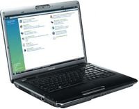 Инженеры компании Toshiba в полной мере воспользовались всеми преимуществами 15,4-дюймовых решений, разместив в устройстве не только мощный процессор, но и относительно быстрый видеоадаптер, построенный на базе графического ускорителя AMD Radeon HD3470, оснащенного 256-Мбайт собственной видеопамятью.