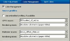 Рис. 4. Диалоговое окно подключения многоканального профиля в пакете EFI ColorProof XF