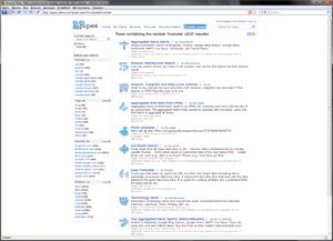 В галерее Yahoo Pipes демонстрируются структура мэшапов, использованные модули, а также работает система поиск