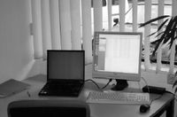 Для того чтобы защитить экраны мониторов от любопытных взглядов, следует, прежде всего, отвернуть их от окон 