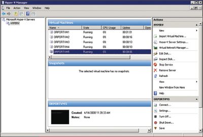 Экран 1. Hyper-V Virtualization Management