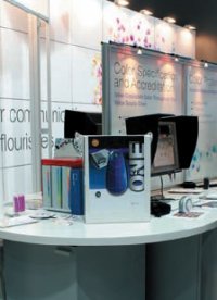Pantone Goe, iOne и ColorMunki на стенде X-Rite символизируют интеграцию лучших решений по работе с цветом