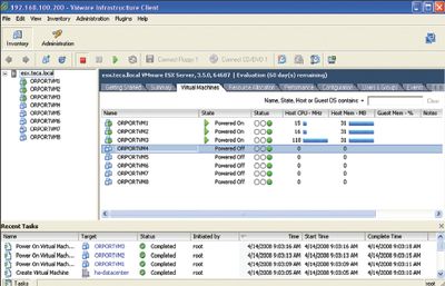 Экран 2. VMware Virtual Infrastructure Client