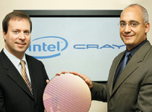 Генеральный менеджер группы серверных платформ Intel Кирк Скауген и президент Cray Питер Унгаро объявляют о начале совместного проекта