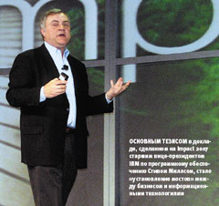 Основным тезисом в докладе, сделанном на Impact 2007 старшим вице-президентом IBM по программному обеспечению Стивом Миллсом, стало «установление мостов» между бизнесом и информационными технологиями