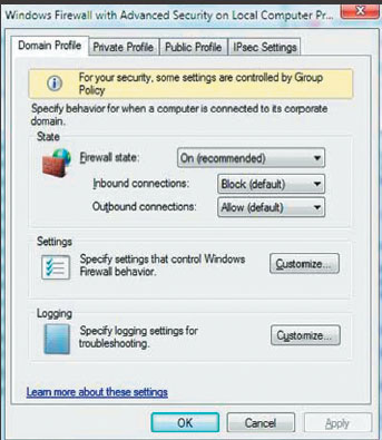 Экран 2. Уведомление о настройках защиты через GPO