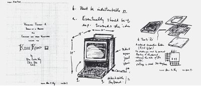 Устройство детского компьютера в набросках Алана Кея. (Иллюстрация: IEEE Annals of the History of computing. C разрешения Алана Кея