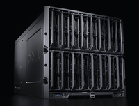 Новые лезвийные серверы Dell монтируются в модульное шасси M1000e, которое вмещает восемь серверов полной высоты 