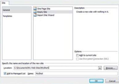 Местоположение проекта сайта