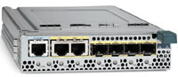 Рисунок 6. Коммутатор Cisco Catalyst Blade Switch 3030 для модульных серверов Dell PowerEdge 1955 имеет десять внутренних портов 1000BaseT для подключения к объединительной панели шасси PowerEdge, четыре внешних порта 10/100/1000 SFP, поддерживающих оптические (SX) и медные интерфейсные модули Cisco, два внешних порта 10/100/1000BaseT и порт консоли. Оснащенный ОС Cisco IOS, коммутатор предлагает полный набор средств безопасности, QoS и высокий уровень отказоустойчивости при доступе к серверам. Он использует системы питания и охлаждения шасси.