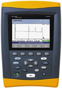 Рисунок 3. Для сертификации подходит оптический рефлектометр во временной области OptiFiber от Fluke Networks.
