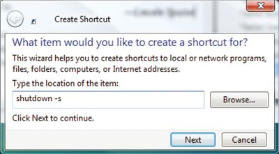 За несколько секунд вы можете создать на Рабочем столе XP или Vista ярлык «Выключение компьютера», что избавит вас от лишнего нажатия кнопок