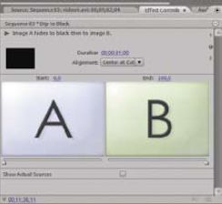 Рис. 2. Настройка перехода Deep to Black на панели Effect Controls 