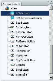 Рис. 6. Компоненты Video для ActionScript 3.0 
