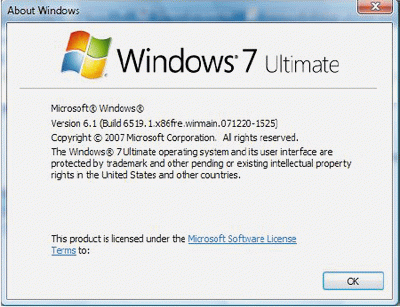 Еще В январе некоторые блоггеры сообщали, что «призрак» версии Windows 7 Milestone 1, которая, как утверждается, была разослана партнерам корпорации, был замечен в Сети