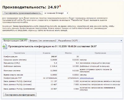 Экран для настройки производительности приложений