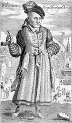 Вильям Соммерс, один из наиболее известных королевских шутов, жил в XVI веке при дворе Генриха VIII 
