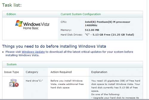 Благодаря программе Upgrade Advisor процедура установки Windows Vista пройдет более гладко