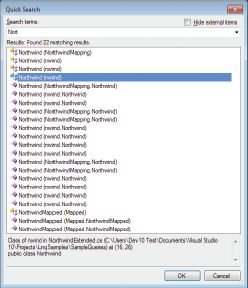 Рис. 2. Окно диалога Quick Searching