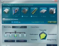 Программа ASUS EPU-6 Engine подсчитывает эффективность энергосберегающих технологий не в сэкономленных киловатт-часах, а в миллиграммах углекислоты, выброс которой в атмосферу удалось предотвратить