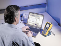 Рисунок 3. Использование одного прибора для тестирования медных и оптических линий ускоряет процесс документирования.  В одном отчете отображаются полные результаты тестирования медных и оптических линий.