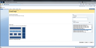 Экран 2. Ввод имени страницы и выбор шаблона