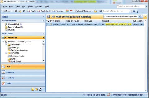 Экран. Outlook 2007 и Windows Desktop Search