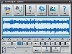Kylix Ringtone Maker: в деморежиме длительность рингтона 8 с