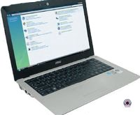 При первом взгляде на ноутбук MSI X-Slim X340 возникает легкое недоумение — стоило ли производителю столь тщательно копировать дизайн «яблочного» собрата? Впрочем, при более пристальном рассмотрении становится понятно, что полным клоном данная модель не является. Лаковое покрытие крышки со светящимся логотипом, черная облицовка дисплея, черная клавиатура на серебристом фоне... Да и портов куда больше, нежели у «воздушного макбука»