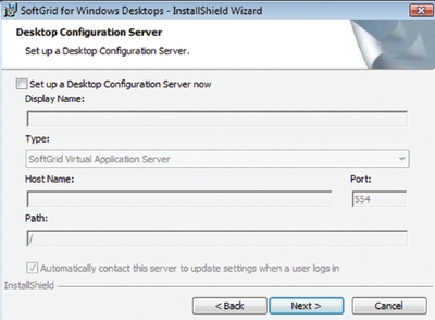 Экран 1.  Установка клиента в автономном режиме