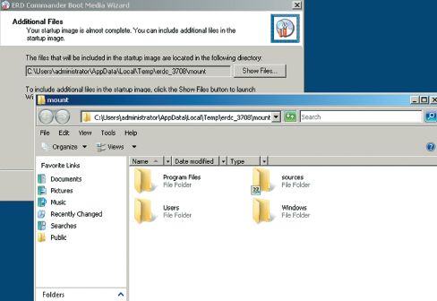 Каталог mount с развернутым образом диска восстановления