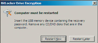 Экран 11. Перезагрузка компьютера для использования пароля восстановления