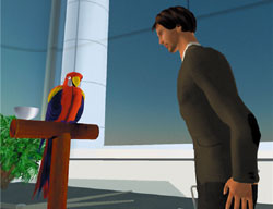 Для развития языковых возможностей самообучающейся системы искусственного интеллекта Cognition Engine, компания-разработчик намерена использовать образ попугая. Аватары в виртуальном мире будут разговаривать с ним