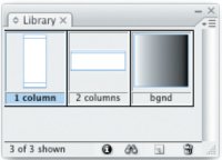 Типичный вид палитры Library