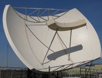 Первая в России многолучевая антенна, одновременно принимающая сигналы с 35 спутников, установлена на главном телепорте «РуСат». 