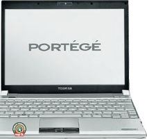 Внешний вид Toshiba Portege R600 можно охарактеризовать как довольно заурядный. Зато толщина и масса аппарата производят неизгладимое впечатление, особенно если учесть, что в отличие от многих других конкурентов данный ноутбук принадлежит к двухшпиндельной классике — помимо жесткого диска он несет на борту пишущий DVD-дисковод