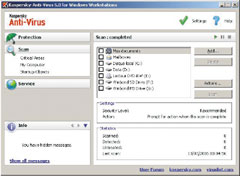 Kaspersky Anti-Virus for Windows Workstations 6.0 устанавливается на рабочие места сотрудников и обеспечивает им защиту от комплекса угроз. Несмотря на то что в названии продукта есть слово «антивирус», в него будут включены все компоненты персонального варианта Kaspersky Internet Security