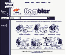 Работа компании «Стек» привела к созданию собственной поисковой машины, которую назвали Rambler. 8 октября 1996 года в «Стеке» активизировали систему