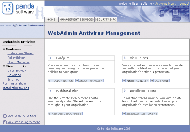 Наиболее популярным применением WebAdmin Antivirus является защита сильно распределенных корпоративных сетей, в которых сложно создавать собственную систему антивирусной защиты
