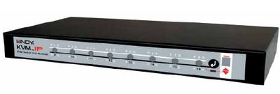 Рисунок 2. Модульный шестнадцатипортовый переключатель компании Lindy поддерживает интерфейсы USB и PS/2 и обладает, помимо локального подключения, портом для удлинителя KVM по IP или Категории 5.