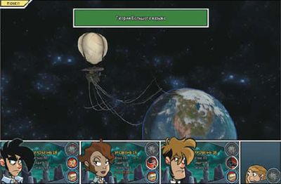 Теперь Анн-Клер помогает своим друзьям ударами из ближнего космоса