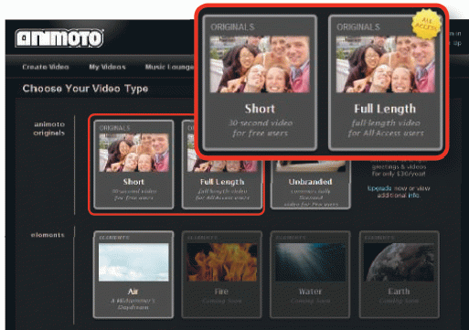 На сайте Animoto можно создать симпатичный 30‑секундный видеоролик совершенно бесплатно или компоновать видео большей продолжительности за разумные деньги