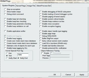 Использование утилиты Global Flags для активации Special Pool