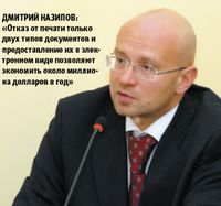 Дмитрий Назипов: «Отказ от печати только двух типов документов и предоставление их в электронном виде позволяют экономить около миллиона долларов в год»