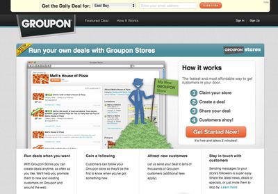 «Прилавок» Groupon Store предоставляет компаниям возможность размещать и заключать свои предложения в любое время и так часто, как им требуется