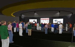 Аватары могут разбиваться на группы для конфиденциального общения или свободно перемещаться по виртуальным помещениям. Фото: Avaya